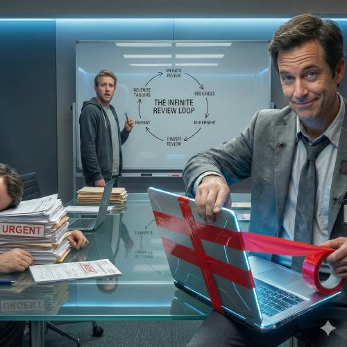 A team of "Strategic Inefficiency Officers" hard at work, or at least appearing to be